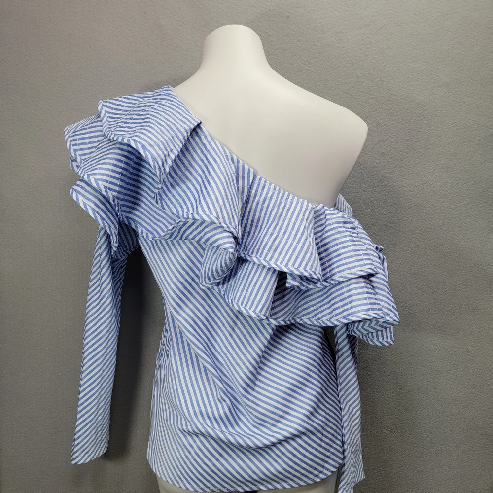 CHIC WISH ONE SHOULDER TOP. SIZE S - Picture 3 of 8